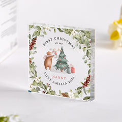 Personalised First Christmas as Nanny Keepsake, New Nanny Christmas Gift