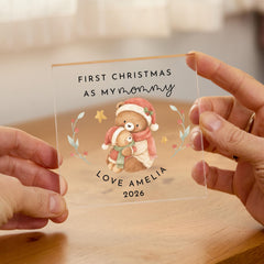 Personalised First Christmas as Auntie Keepsake, New Aunt Xmas Gift