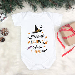 Personalised Baby First Halloween Bodysuit My First Halloween Baby Girl Outfit