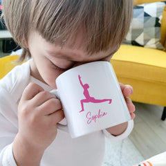 Personalised Gymnastics Gift Mug Custom Name Kids Cup