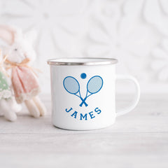 Personalised Tennis Mug Boys Tennis Gift Custom Name Kids Mug for Birthday