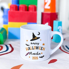 Personalised Halloween Mug, Custom Name Kids Mug, Halloween Gift