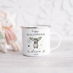 Personalised Halloween Bat Mug, Custom Name Kids Mug, Halloween Gift