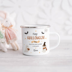 Personalised Halloween Mug, Custom Name Kids Ghost Cup, Halloween Gift