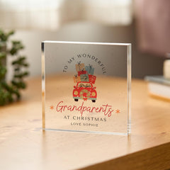 Personalised Grandparents Christmas Gift, Christmas Keepsake, Acrylic Plaque
