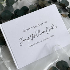 Personalised Memorial Guest Book | A Lasting Tribute
