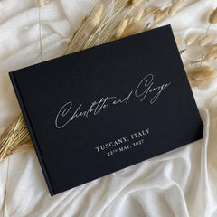 Minimal Script Wedding Guest Book | Personalised Keepsake