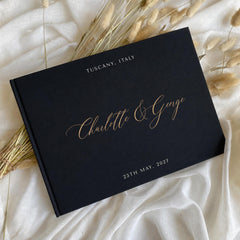 Personalised Wedding Guest Book Custom Names Keepsake for Couple