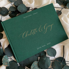 Personalised Wedding Guest Book Custom Names Keepsake for Couple