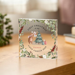 Personalised First Christmas as Nanny Keepsake, New Nanny Christmas Gift