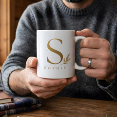 Personalised Initial & Name Mug Birthday Christmas Mother's Day Personalised Coffee Cup