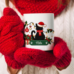 Personalised Cat Owner Christmas Mug, Cat Lover Gift