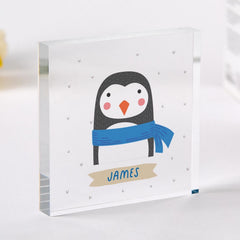 Personalised Animal Acrylic Plaque, Kids Name Block, Christmas Gift