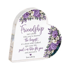Personalised Best Friend Gift, Acrylic Plaque Birthday Gift for Friendship