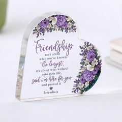 Personalised Best Friend Gift, Acrylic Plaque Birthday Gift for Friendship
