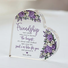 Personalised Best Friend Gift, Acrylic Plaque Birthday Gift for Friendship