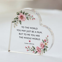 Personalised Mum Gift Acrylic Plaque, Custom Mother's Day  Birthday Gift
