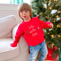 Personalised Lapland Christmas Jumper, Matching Family Christmas Sweatshirt