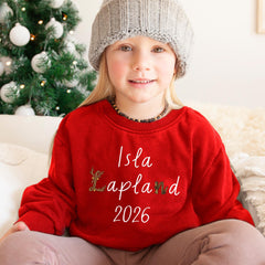 Personalised Lapland Christmas Jumper, Matching Family Christmas Sweatshirt