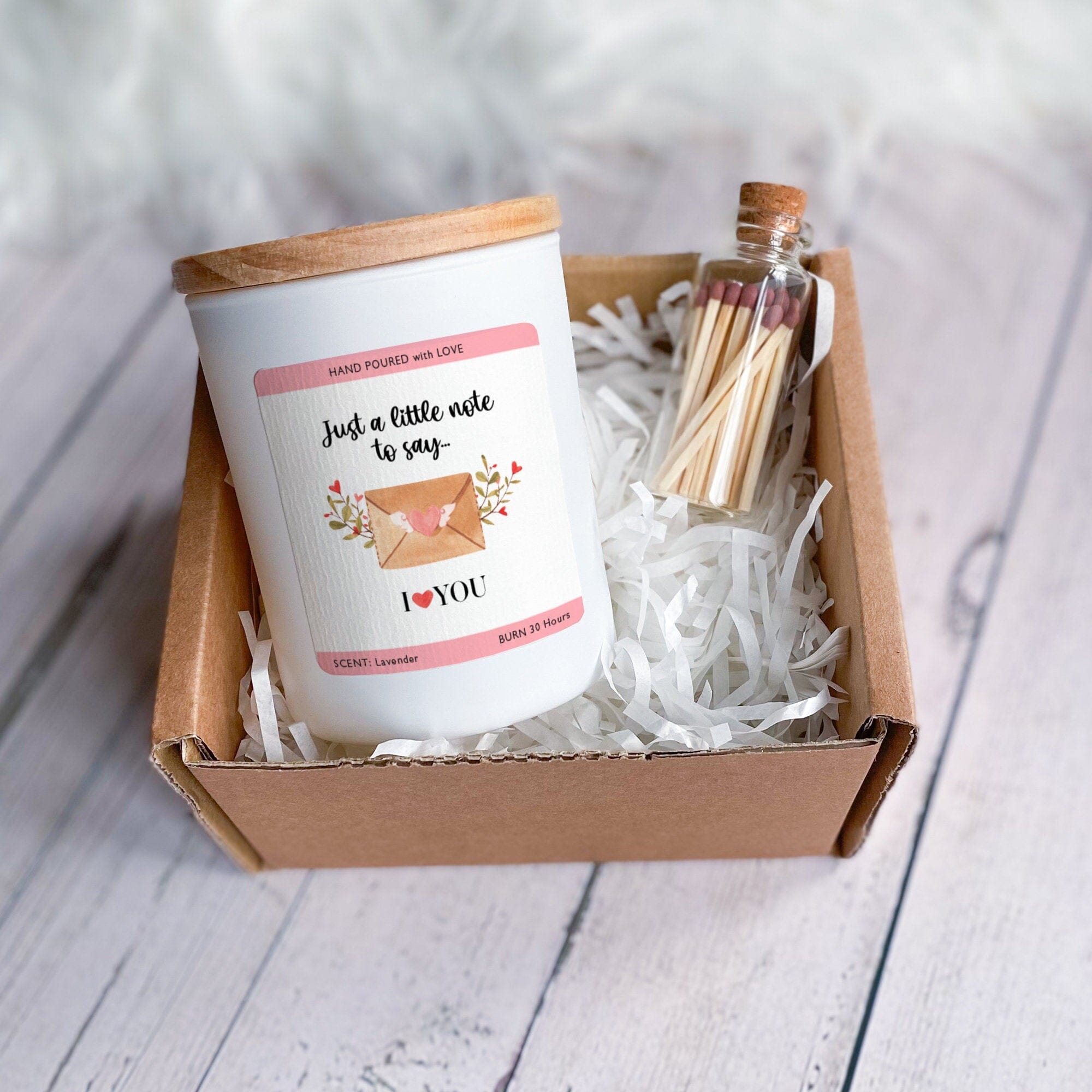 Just A Little Note To Say I Love You Candle Valentine'S Day Birthday Thank You Anniversary Gift For Her Him