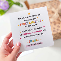 Kindest People Card Friendship Card For Friend Mum Dad Sister Thank You Card Positivity Positive Colleague Appreciation Kind Best Bestie