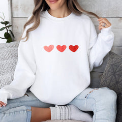 Love Cute Hearts Sweatshirt Valentine'S Days Jumper First Valentine Red Heart T-Shirt