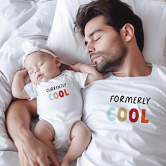 Matching Dad & Kid T-Shirt Set - Formerly Cool Currently Cool - Father's Day gift