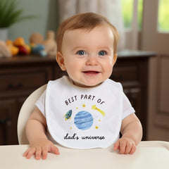 Matching Daddy Baby Bodysuit, Bib or T-Shirts Father's Day Dad's birthday Gift for Dad Best Part of Dad's Universe Cute Space Design