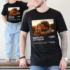 Matching photo t-shirts for daddy, Personalised, Dad and Son/Daughter, Cute family tee - Pomchick