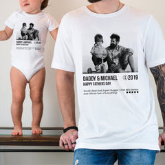 Matching photo t-shirts for daddy, Personalised, Dad and Son/Daughter, Cute family tee - Pomchick