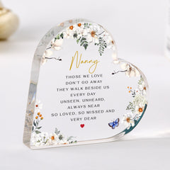 Memorial Acrylic Plaque – Those We Love Don’t Go Away Sympathy – Remembrance Gift Keepsake for Loss