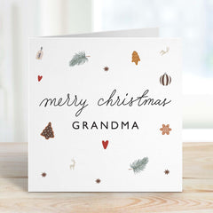 Merry Christmas Grandma Card To My Wonderful Grandma Card Xmas Gift Card Greeting Card To My Grandma Happy Xmas For Her