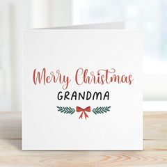 Merry Christmas Grandma Card Xmas Gift Card Greeting Card To My Grandma Happy Xmas For Her