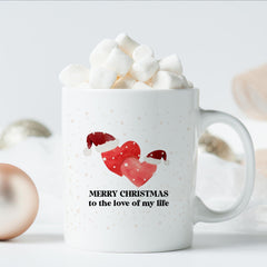 Merry Christmas to the love of my life mug Xmas gift for her him boyfriend girlfriend wife husband First Christmas together