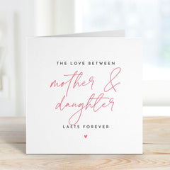 Mother Daughter Card Forever Bond Card Love Between Mummy Baby Girl Card Mum's Birthday Mother's Day Valentine's Day Special Card