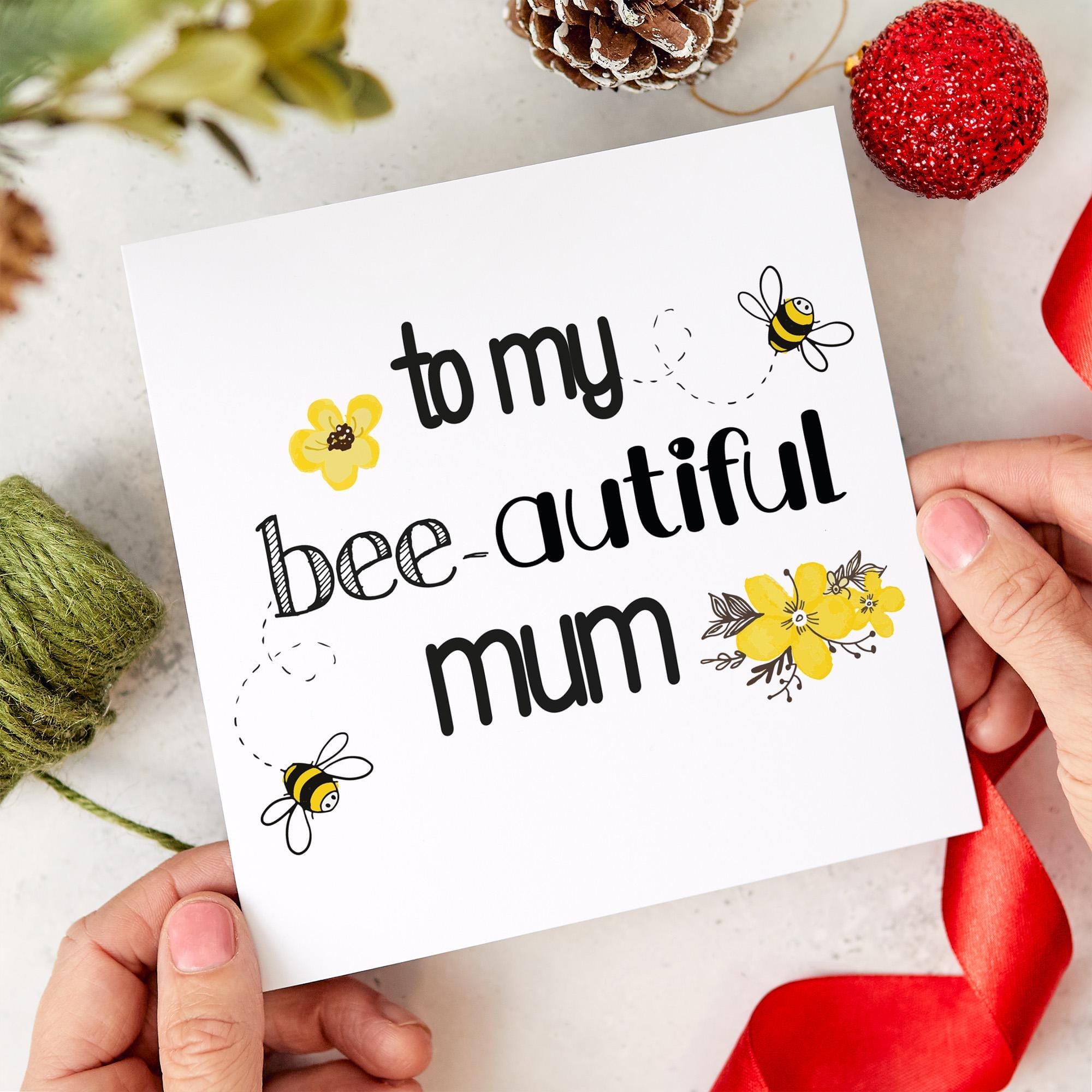 Mother's Day Card for Mum Cute Bee Pun Greeting Card Birthday Card for Mum To My Bee autiful Mummy Funny Mum Card Gift for Mum Mama