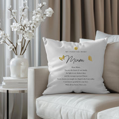 Mum Cushion Gift Mother's Day Birthday Sentimental Pillowcase Cozy Home Decor from Daughter Son I Love You Mum