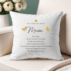 Mum Cushion Gift Mother's Day Birthday Sentimental Pillowcase Cozy Home Decor from Daughter Son I Love You Mum