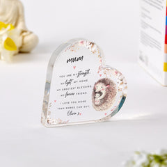 Mum Gift from Daughter or Son Hedgehog Heart Keepsake Birthday Gift for Mum Mother's Day Christmas Mum's Birthday Sentimental Gift Mummy