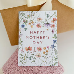 Mum Gift Set Happy Mother's Day Box with Blanket Candle Mini Matches Jar and Card for Mum Hygge Present