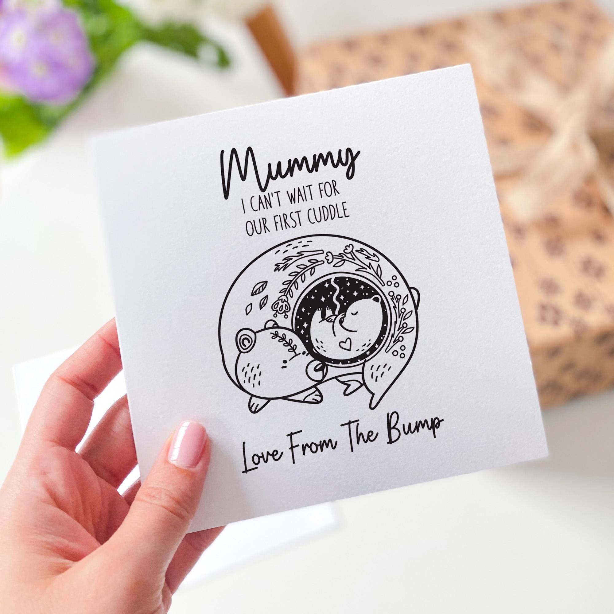 Mummy to Be Card Mothers Day Card from the Bump Cute Bear Illustration ...