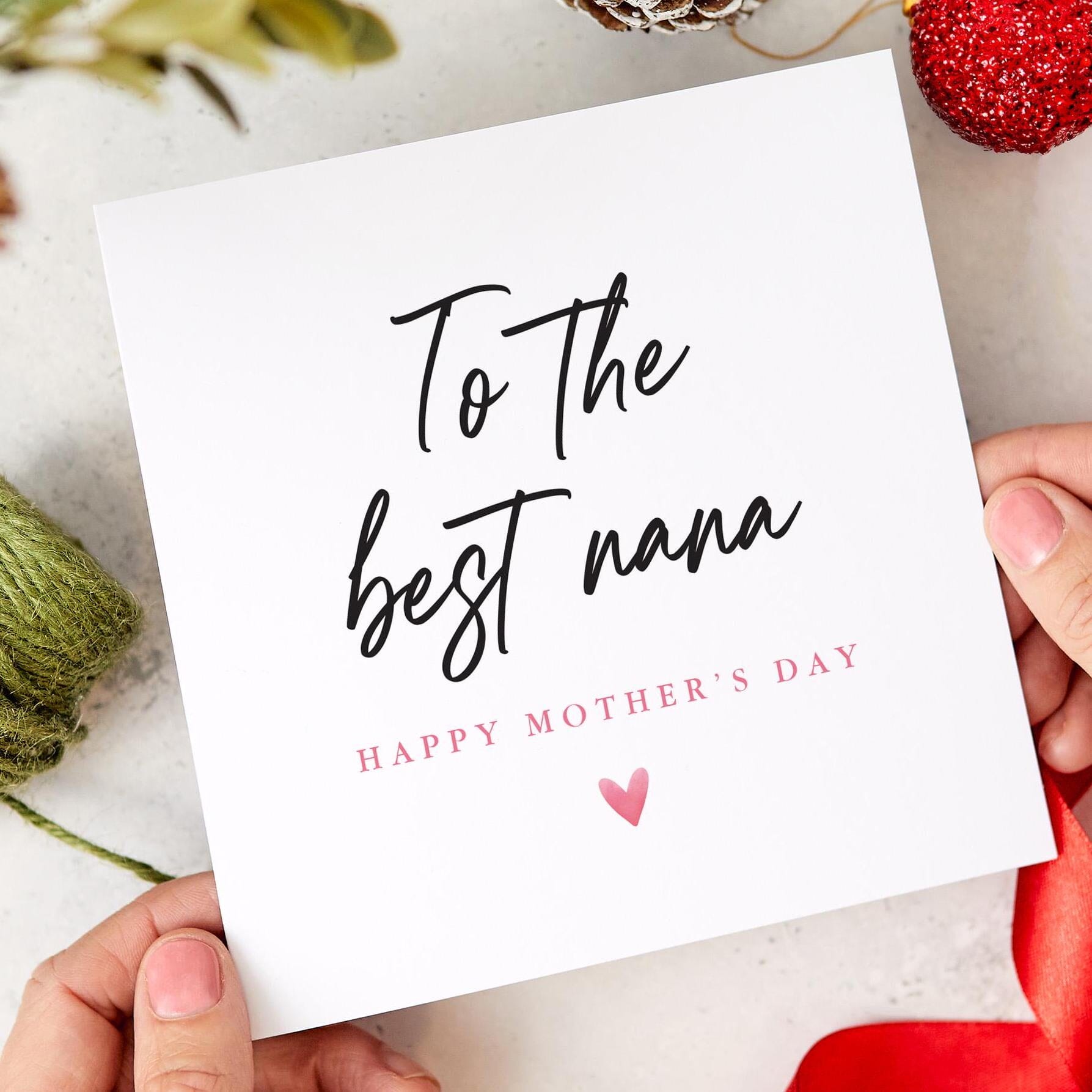 Nana Card Gift Card for Nana Mother's Day Card for Grandma Heartfelt Message Thoughtful Keepsake for Her Special Nan To The Best Nana