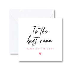 Nana Card Gift Card for Nana Mother's Day Card for Grandma Heartfelt Message Thoughtful Keepsake for Her Special Nan To The Best Nana