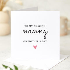 Nanny Card Thoughtful Gift for Nanny Mother's Day Birthday Card for Nanny Appreciation Keepsake Card for Special Grandmother Mothers Day