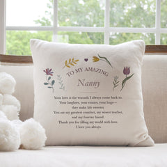 Nanny Cushion Gift for Granny Grandma Birthday Christmas Sentimental Home Decor from Grandchild