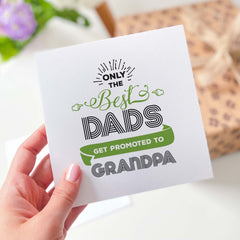 New Grandpa Gift Card Pregnancy Announcement Card Baby Announcement Card Only The Best Dad Gets Promoted To Grandpa Card For New Grandad