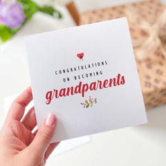 New Grandparents Card Congratulations On Becoming Grandparents Card Baby Announcement Card Pregnancy Announcement Greeting Card