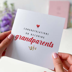 New Grandparents Card Congratulations On Becoming Grandparents Card Baby Announcement Card Pregnancy Announcement Greeting Card