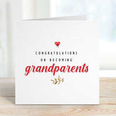 New Grandparents Card Congratulations On Becoming Grandparents Card Baby Announcement Card Pregnancy Announcement Greeting Card