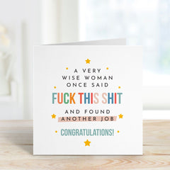 New Job Card Funny Congratulation Card For Colleague Good Luck Motivation Card For New Job  Greeting Fun Card For New Beginnings